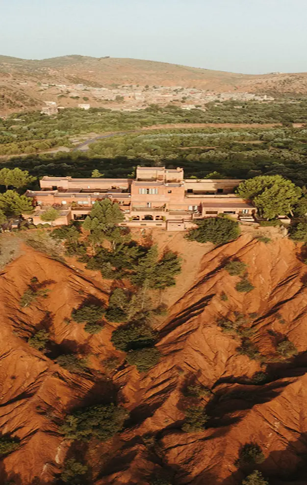 Aerial view of Kasbah Bab Ourika