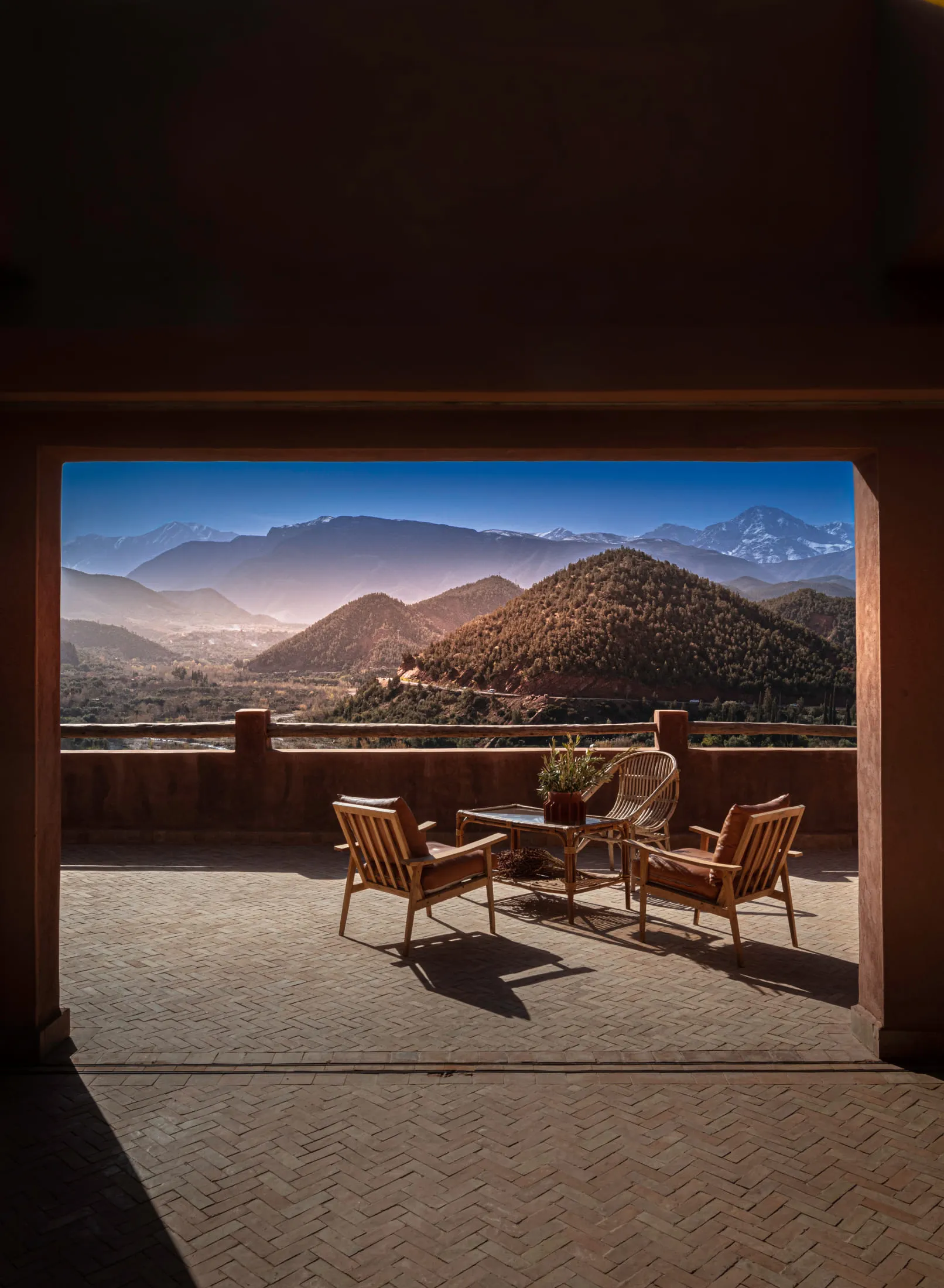 Mountain terrace with panoramic views